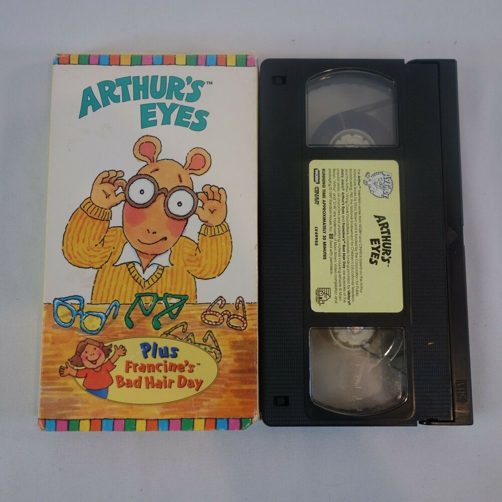 Arthur VHS Shows Arthur’s Eyes AND Francine’s Bad Hair Day PBS Vintage